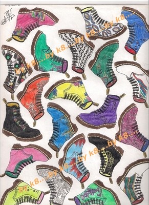 Own designs of dr.Martens eyeboots