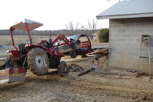 working my small tractor 2 hard