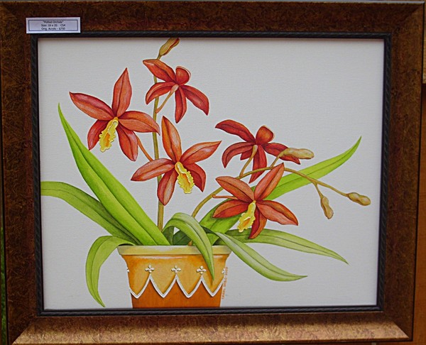 Potted Orchids/Framed