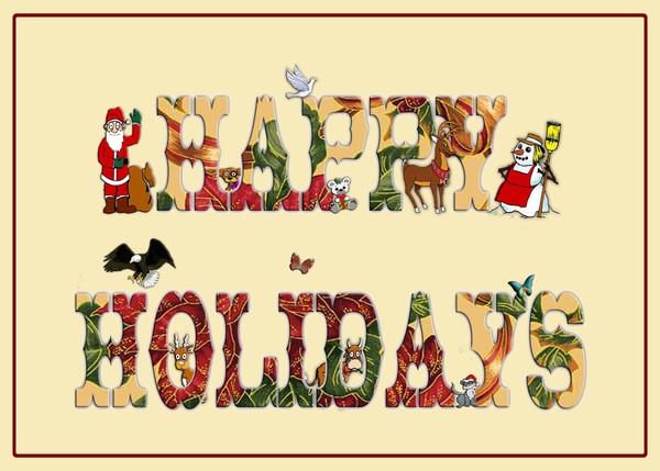 Santa and Friends Holiday Card 
