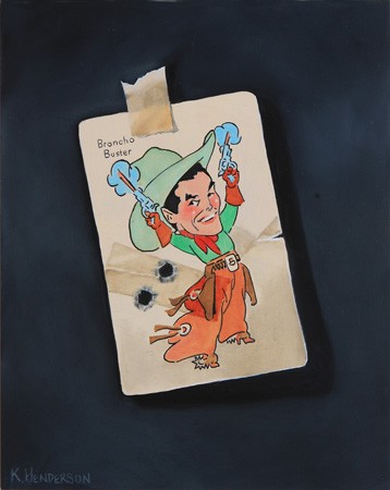 Cowboy Vintage Card by K Henderson