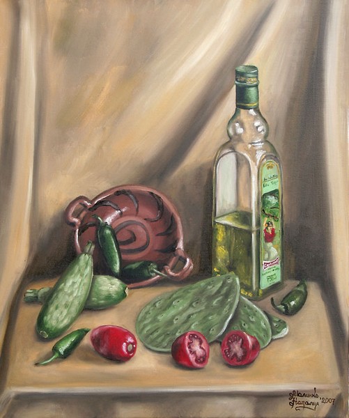 Mexican Still-Life with nopales