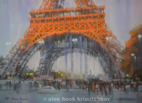 Paris sunset / 33x24cm