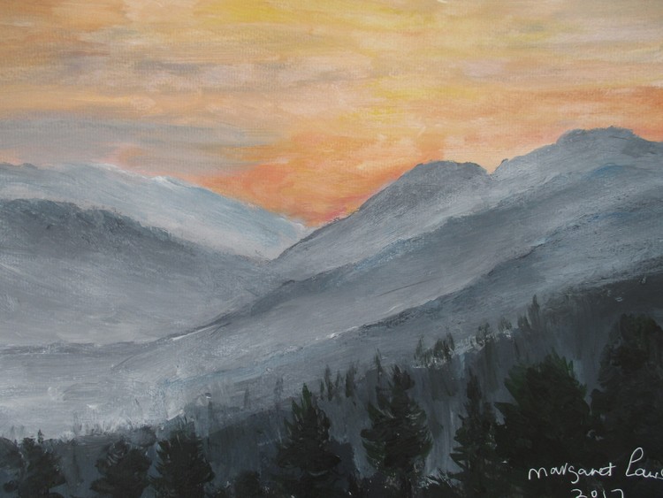 mountains in the mist