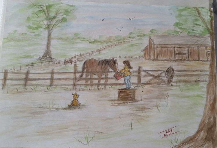 SIMPLY WATERCOLOR FOR MY AUNT AGGIES FARM BOOK 