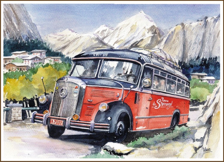 Bus journey in the fifties