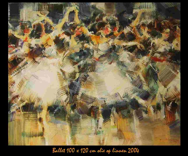 ballet 100  x 120 cm oil on linen