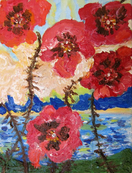 Untitled 51 (Red Poppies at Sea)