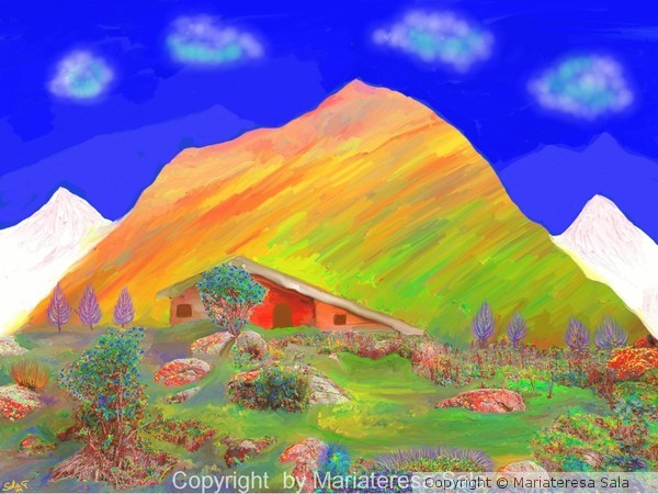 Vivione, the mountains in the springtime