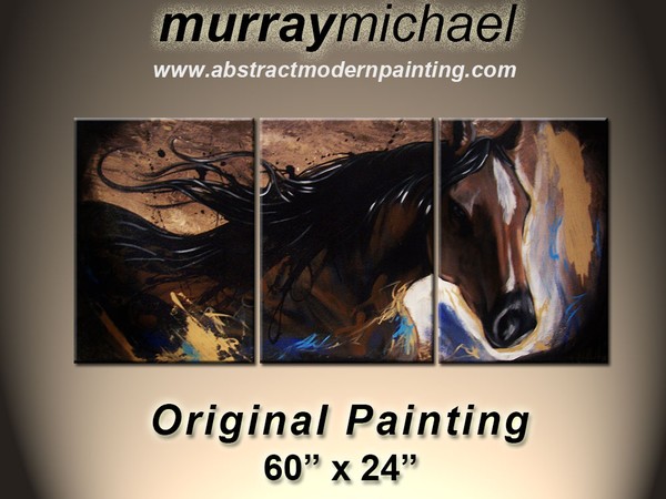 abstract painting equine