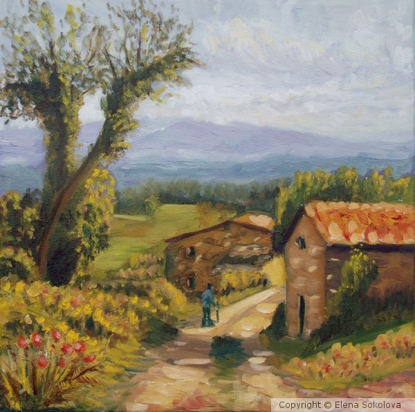 Tuscany farm road