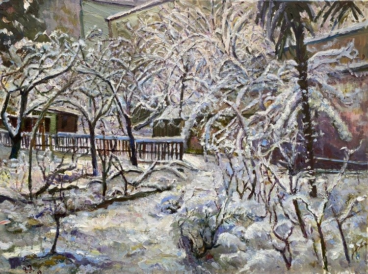 Snow Garden at Christmas
