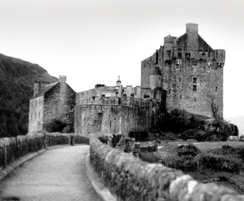 The Approach to Eilan Donan Castle, Scotland