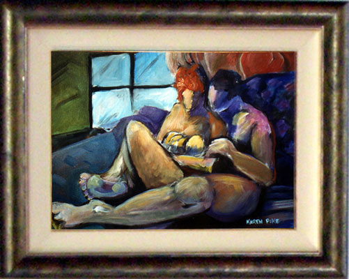 couple with baby framed