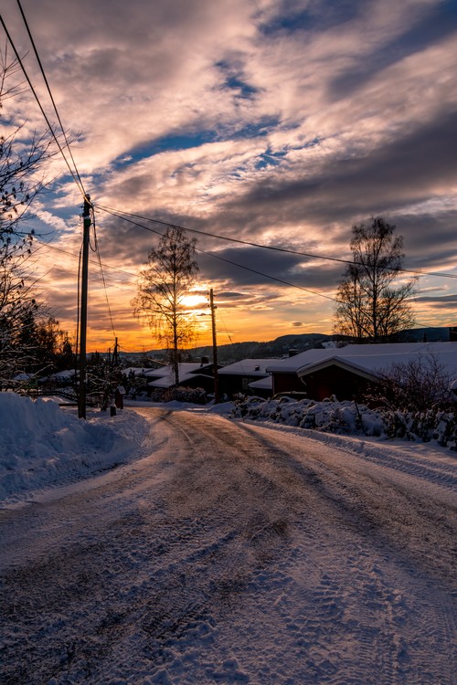 Dramatic colorful sunset