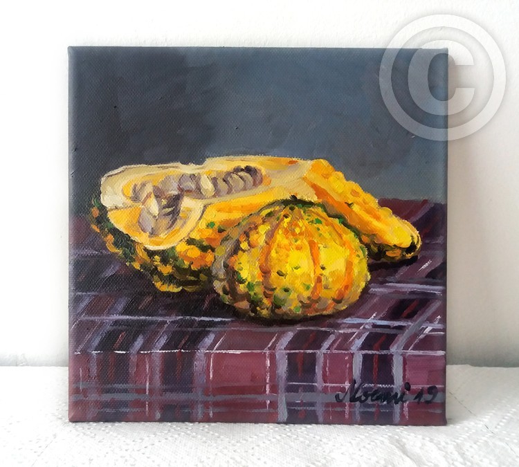 Still Life with Decorative Pumpkins