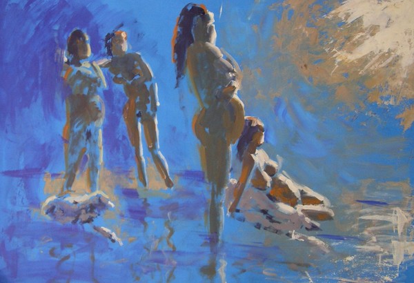 Moonlight bathers