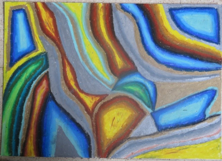 abstract oil pastel