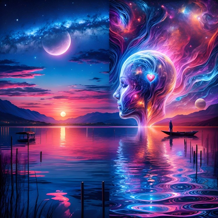 A journey through the mind to create beautiful images image, surreal, landscape, travel, sky, lake, 