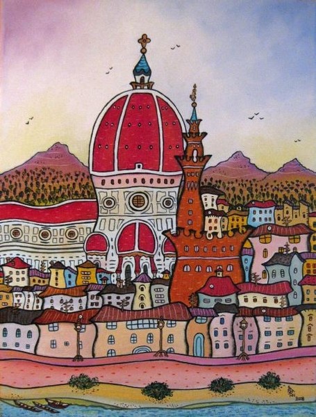 Panoramica di Firenze III, 40x45cm