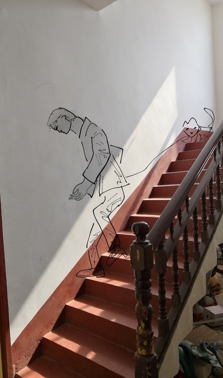 Going down Stairs