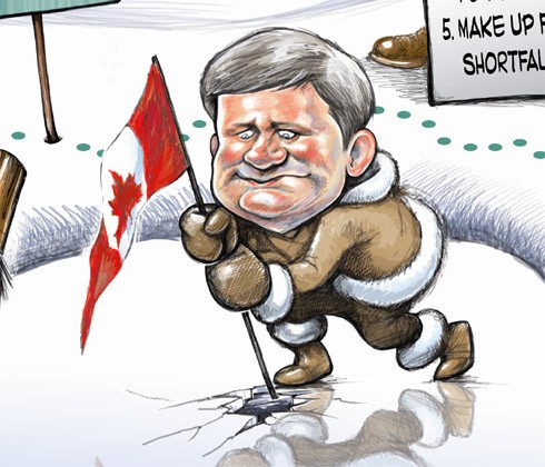 Steven Harper Prime Minister of Canada on Thin Ice
