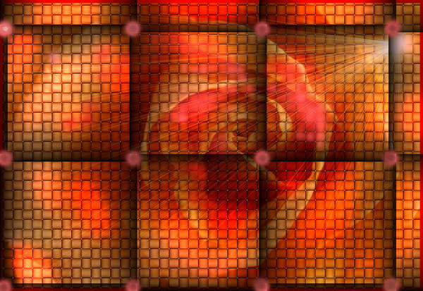 Woven Pink Rose
