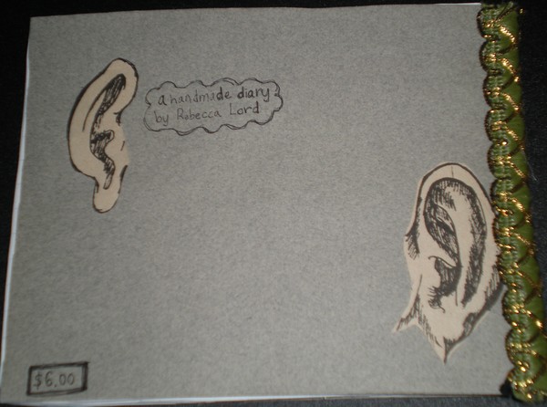 Back of first diary