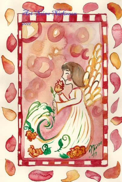Angel and a rose