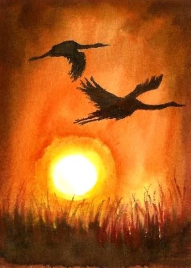Sunset watercolor