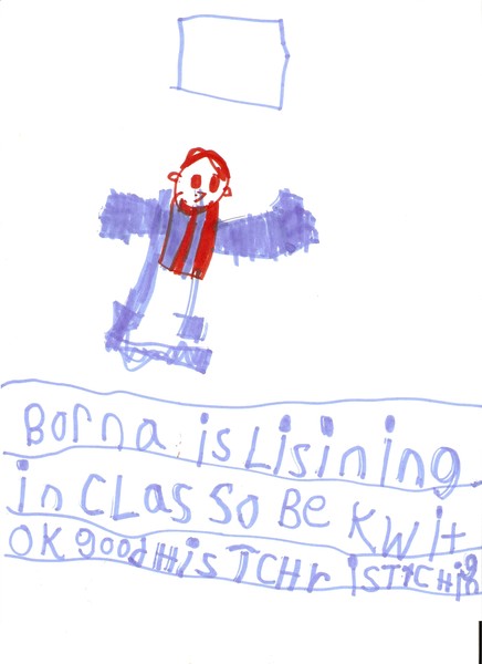 going to school