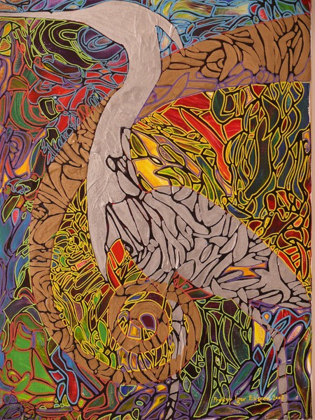 Golden Space Spiral with Heron