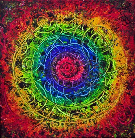 Spiral-Mandala  30x30cm