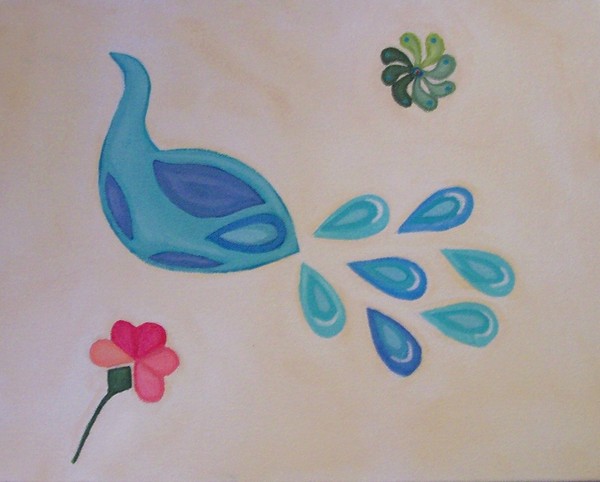 peacock folk art