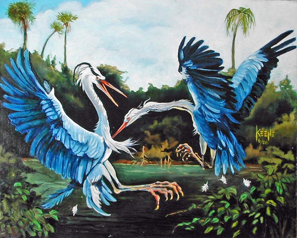 FIGHTING EGRETS