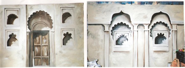 indian  house mural backdrop