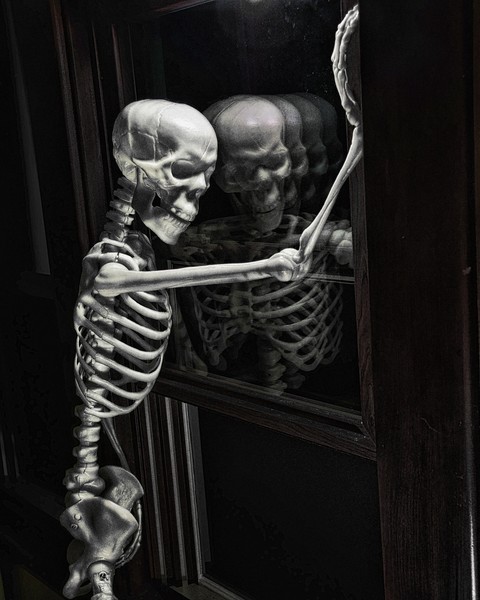Skeleton in Window