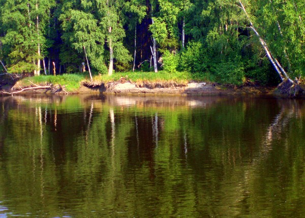 reflections in volga river