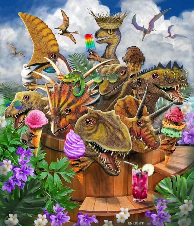 Dino Hot Tub Party