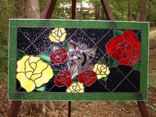 Yorkie in Roses