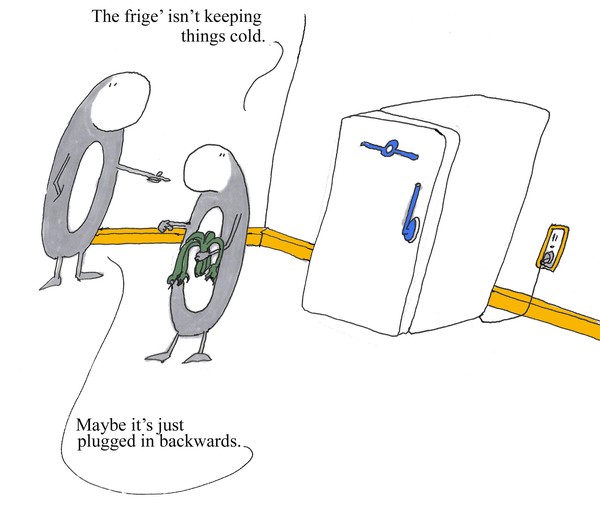 plugged in backwards