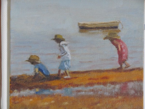 Children Looking for Clams
