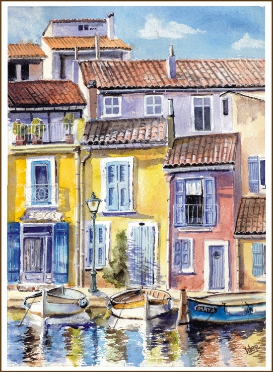 Mediterranean coastal village