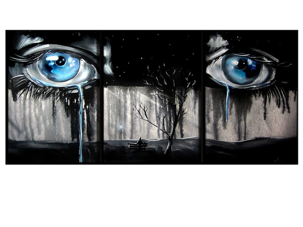 abstract painting eyes