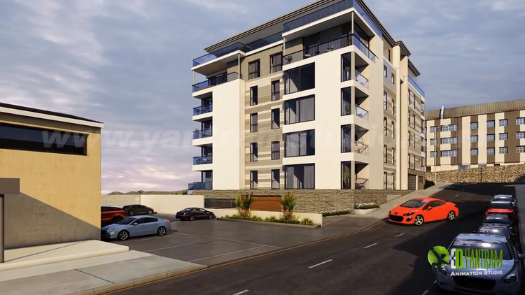 3D Architectural Visualization Walkthrough of Apartment near Sea in New York 