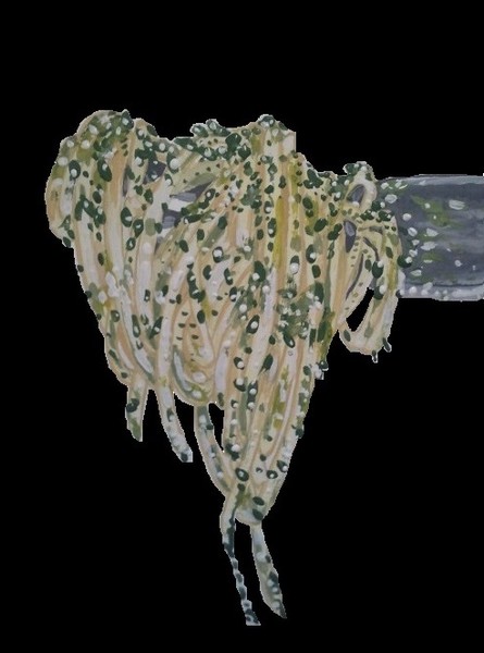 spaghetti with pesto 