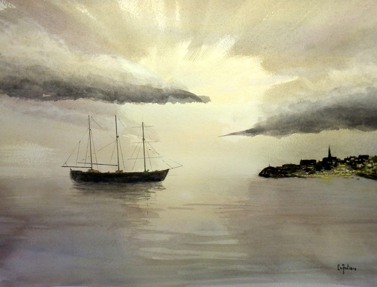 Sunset over Granville