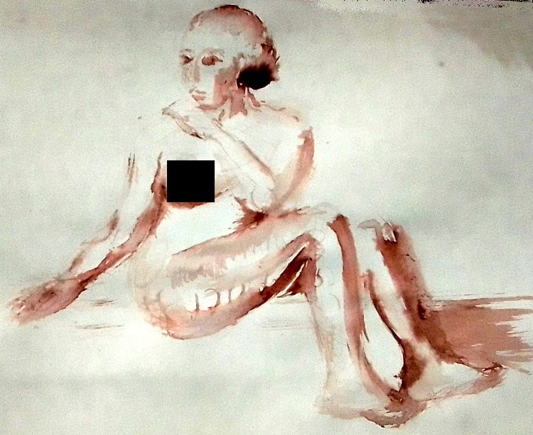 Paloma Cropped Seated Sketch