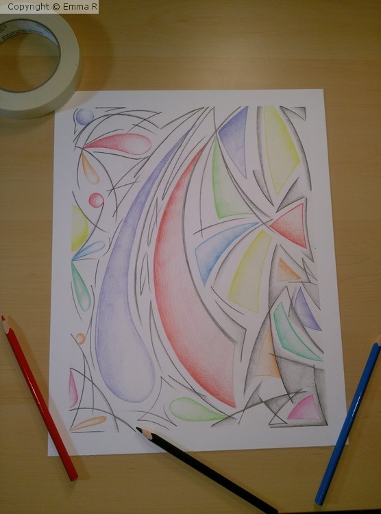 Cubism inspired drawing