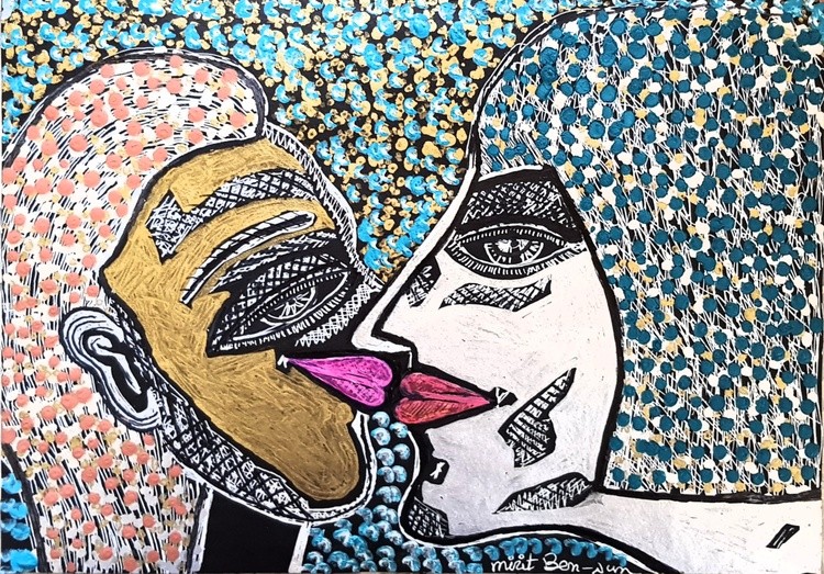 israel painting art gallery couple in love mirit ben nun artist painter